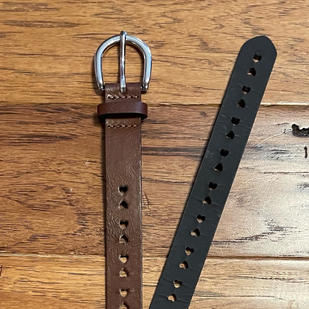 Brown Heart Cutout Belt